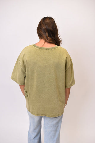 Desert Bloom Top in Olive - Shop Rust & Ruffles