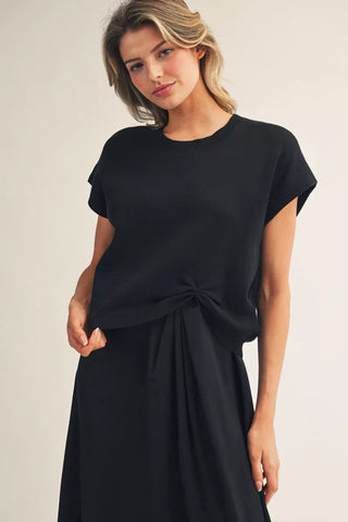 Twist And Go Top in Black