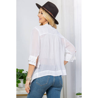 Sunset Serenade Kimono in White