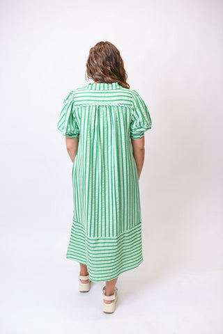 Dinner Plans Striped Midi - Shop Rust & Ruffles