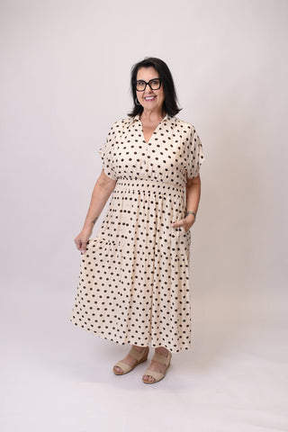 Dot Darling Midi Dress Curvy - Shop Rust & Ruffles