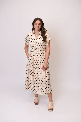 Dot Darling Midi Dress - Shop Rust & Ruffles