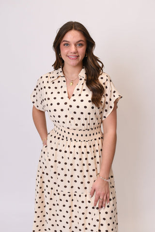 Dot Darling Midi Dress - Shop Rust & Ruffles