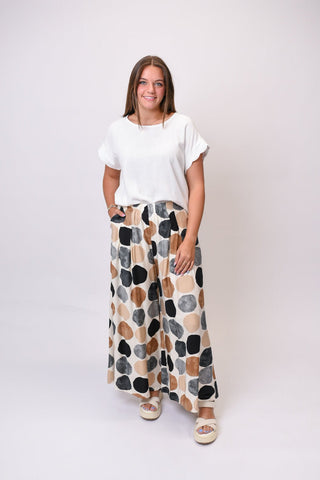 Dot The Night Wide Leg Pants in Black - Shop Rust & Ruffles