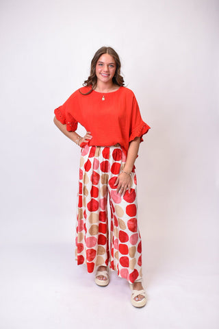 Dot The Night Wide Leg Pants - Shop Rust & Ruffles