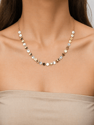Dreamy Disc Necklace: Silver & Gold - Shop Rust & Ruffles