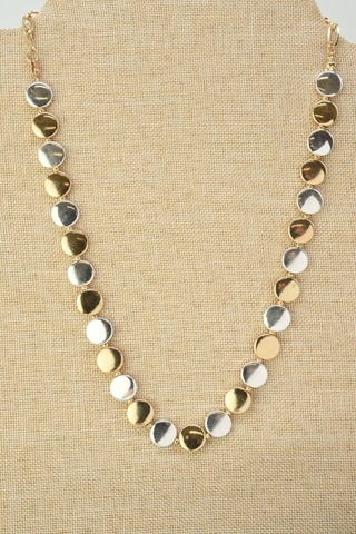 Dreamy Disc Necklace: Silver & Gold - Shop Rust & Ruffles