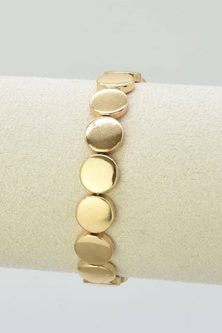 Dreamy Disk Stretch Bracelet: Gold - Shop Rust & Ruffles