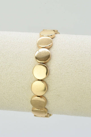 Dreamy Disk Stretch Bracelet: Gold - Shop Rust & Ruffles
