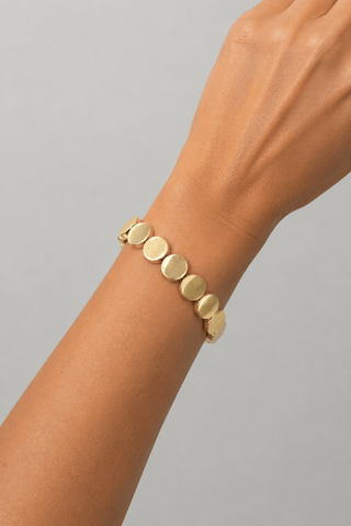 Dreamy Disk Stretch Bracelet: Gold - Shop Rust & Ruffles