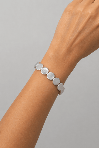 Dreamy Disk Stretch Bracelet in Silver - Shop Rust & Ruffles