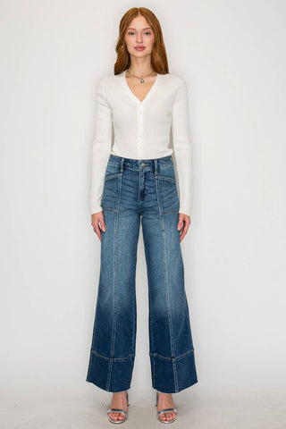 Stonewashed Stunner Wide Leg Jeans