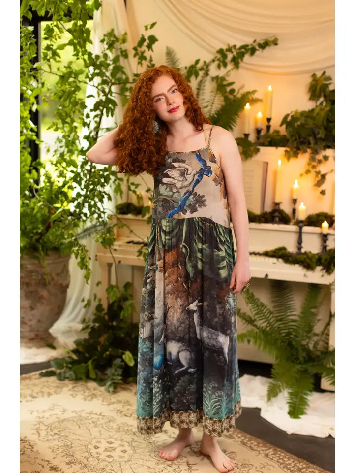 Theatre of Dreams Bohéme Slip Dress with Deer