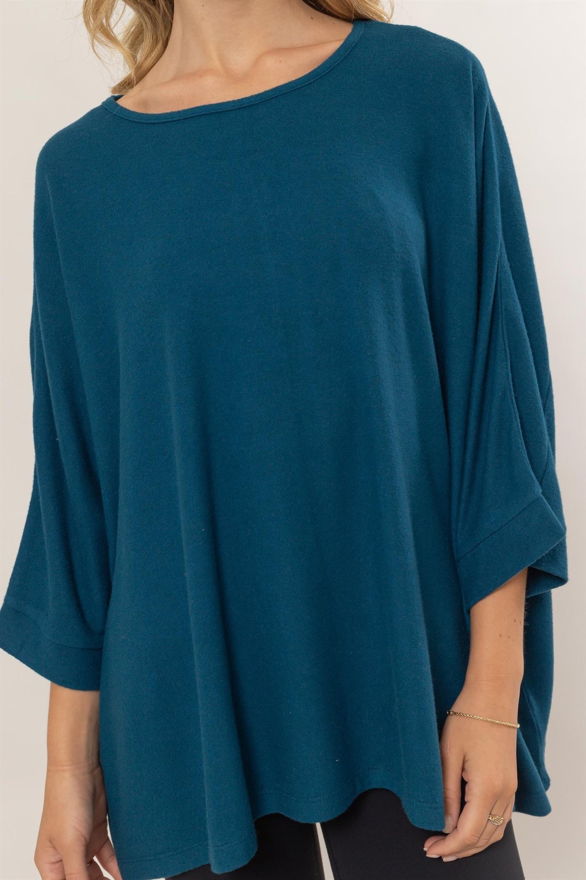 Weekend Vibes Top in Dark Teal