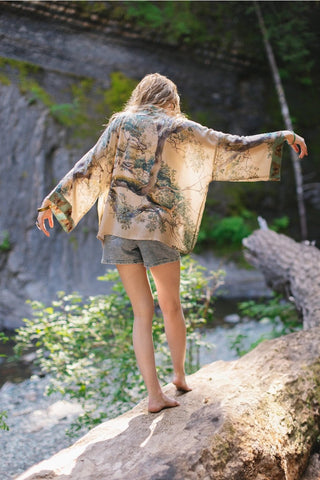 Earth & Sky Pixie Cropped Kimono - Shop Rust & Ruffles