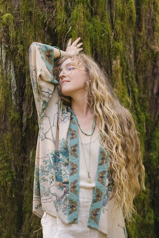Earth & Sky Pixie Cropped Kimono - Shop Rust & Ruffles