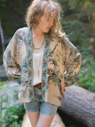 Earth & Sky Pixie Cropped Kimono - Shop Rust & Ruffles