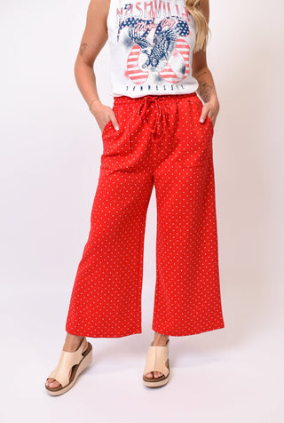 Easy Dot Wide Leg Pants - Shop Rust & Ruffles