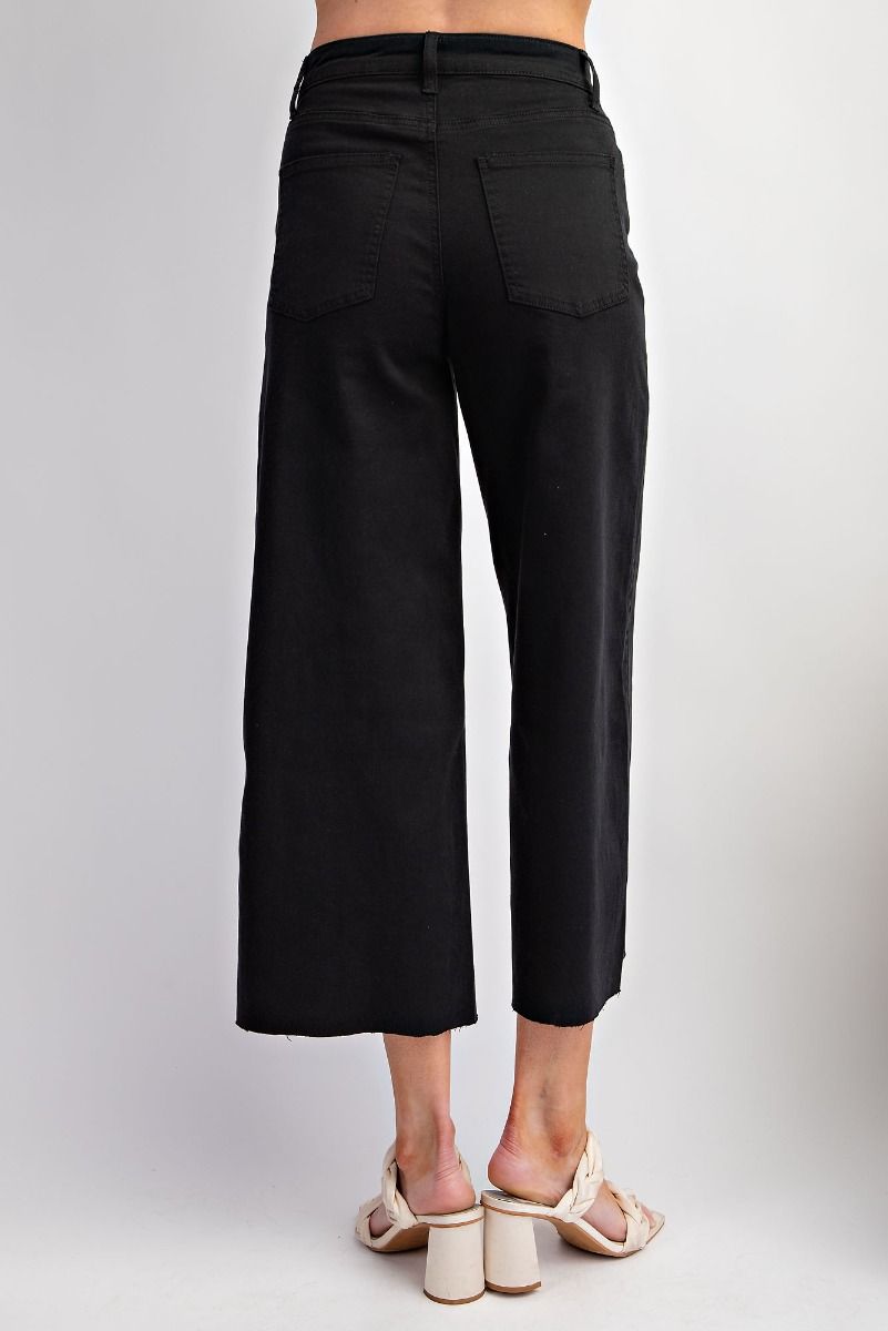 Hand It Off Wide Leg Pants in Black