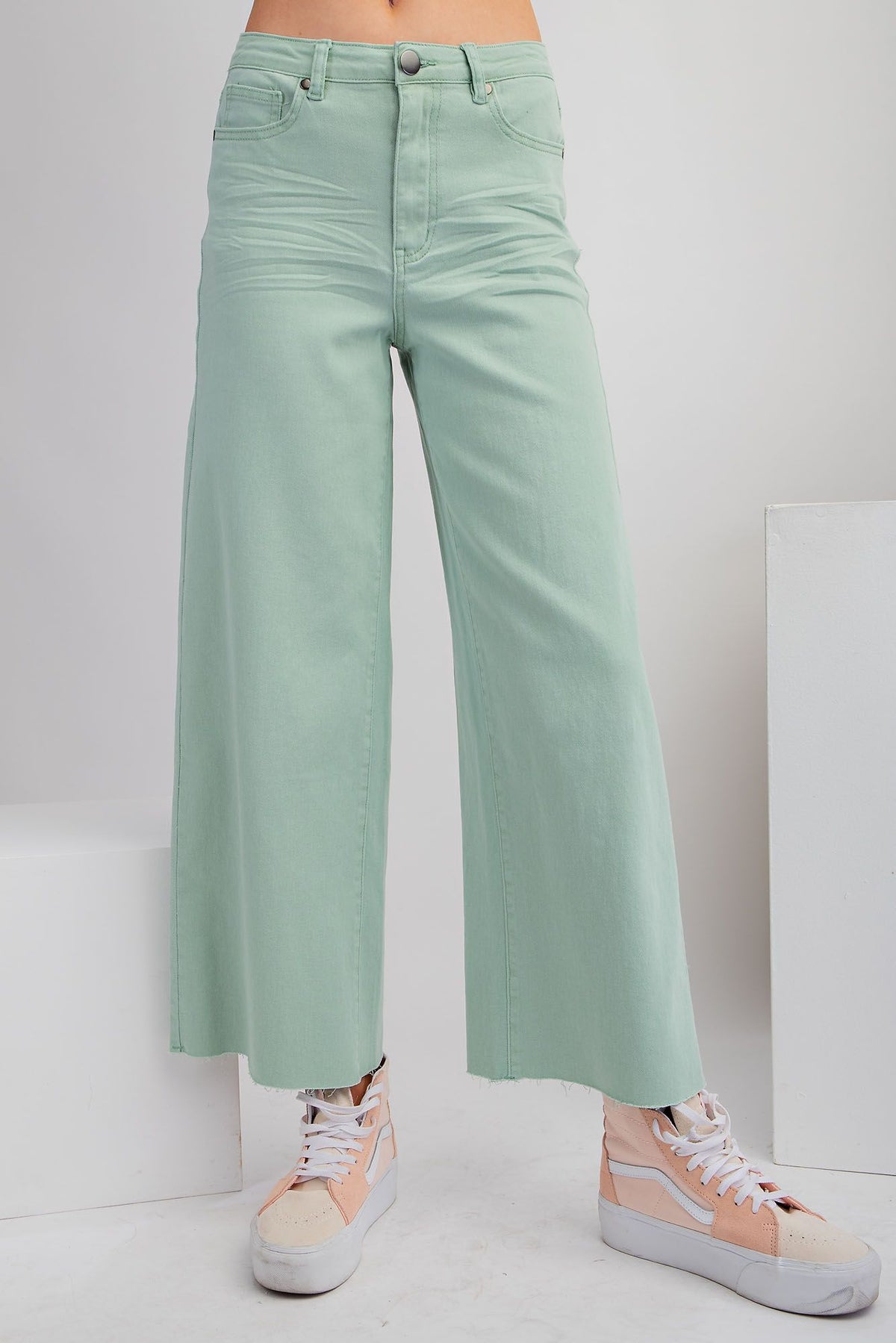 Ease Into It Wide Leg Pants in Mint