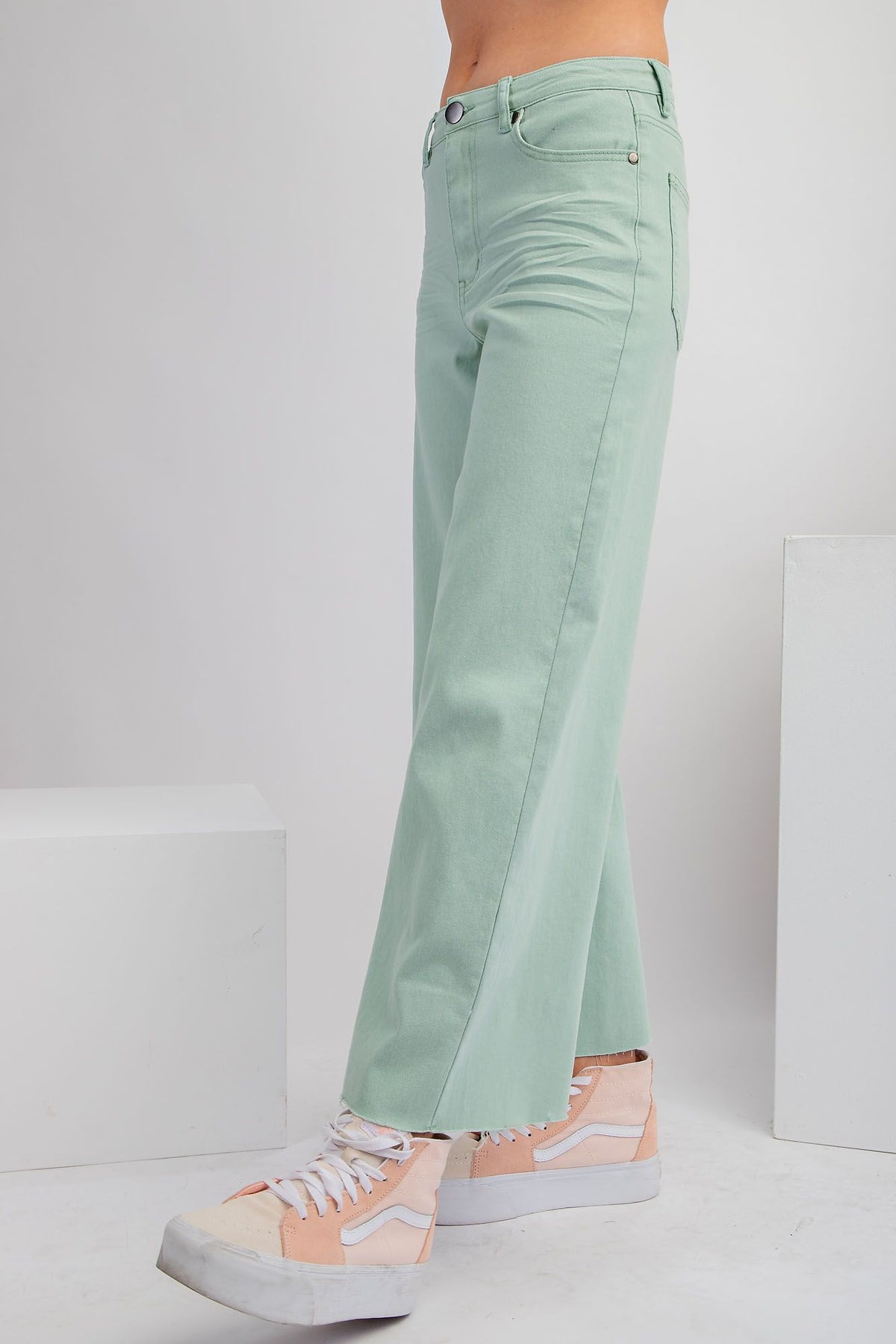 Ease Into It Wide Leg Pants in Mint