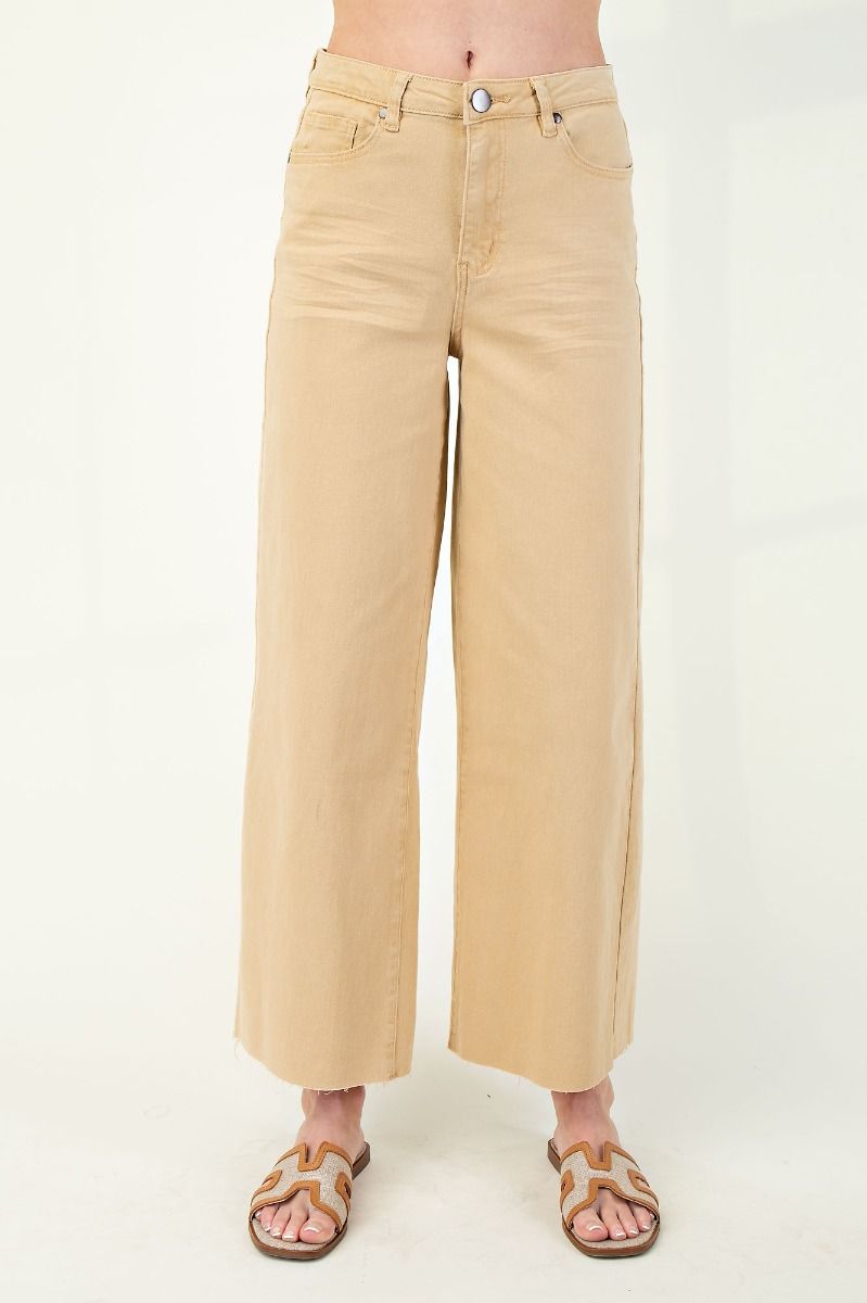 Ease Into It Wide Leg Pants in Khaki