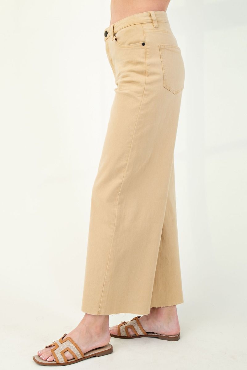 Ease Into It Wide Leg Pants in Khaki