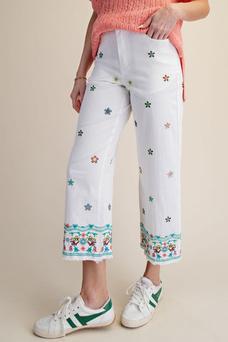 Petal Happy Pants in White
