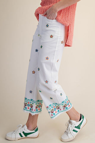 Petal Happy Pants in White