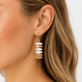 Elegant Edge Pearl Earrings - Shop Rust & Ruffles