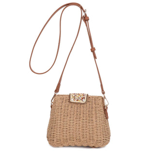 Ella Straw Crossbody Purse in Beige - Shop Rust & Ruffles