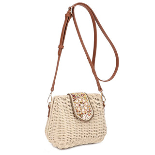 Ella Straw Crossbody Purse in Beige - Shop Rust & Ruffles
