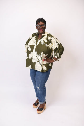 Enchanted Garden Blouse in Curvy - Shop Rust & Ruffles