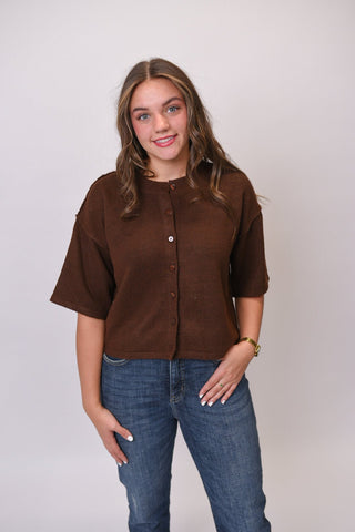 Espresso Bean Cardigan in Brown - Shop Rust & Ruffles