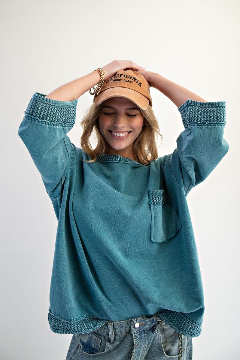 Easy Living Pullover in Teal