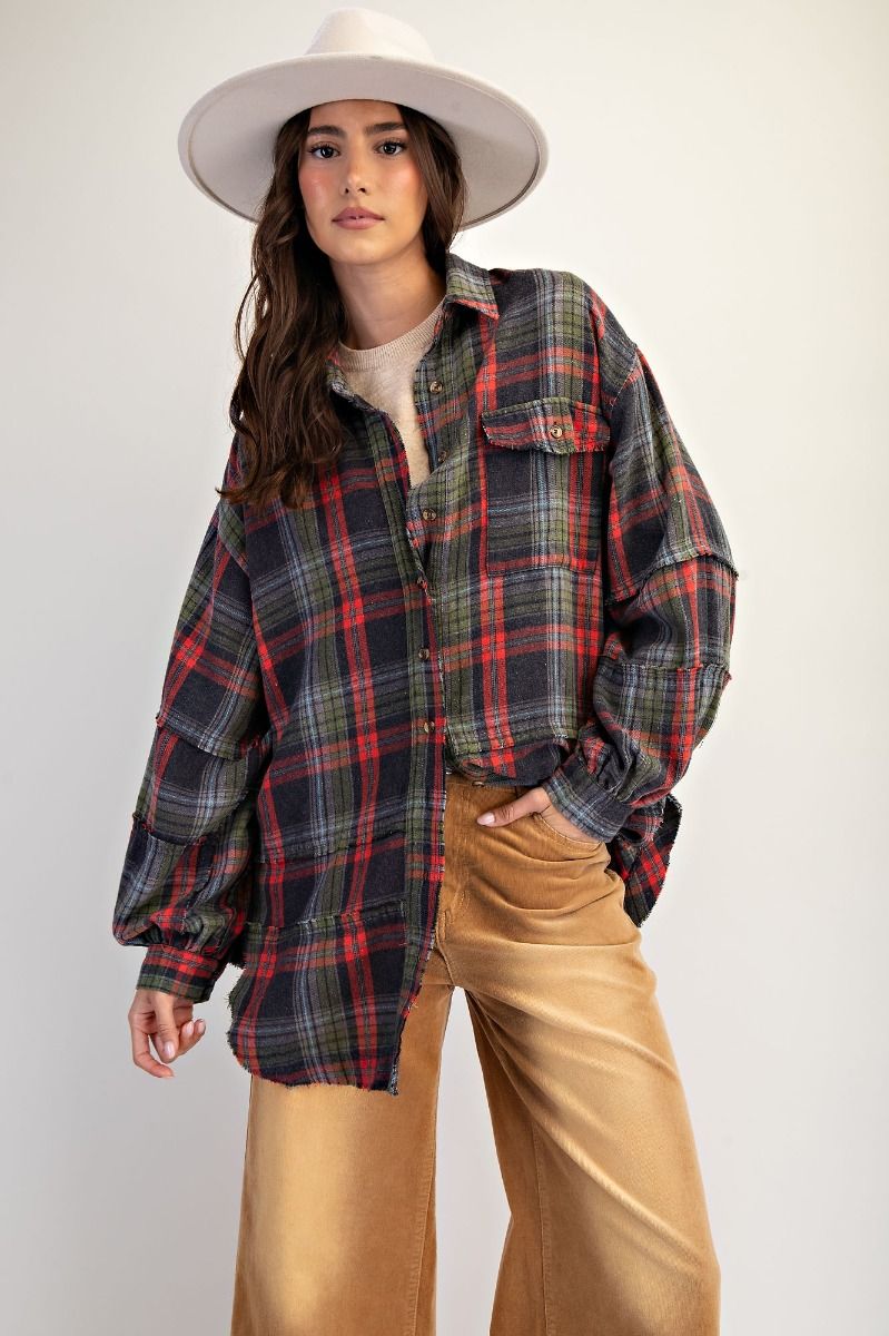 Out in the Woods Oversized Flannel