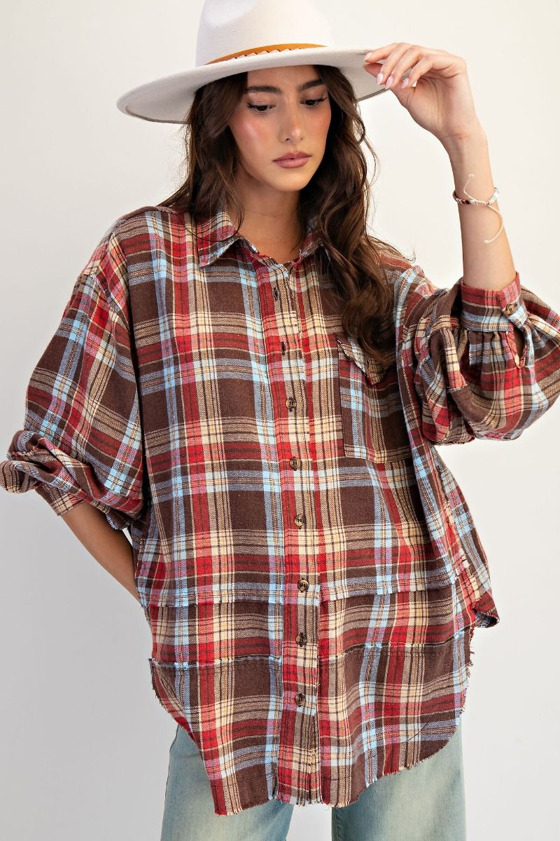 Out in the Woods Oversized Flannel