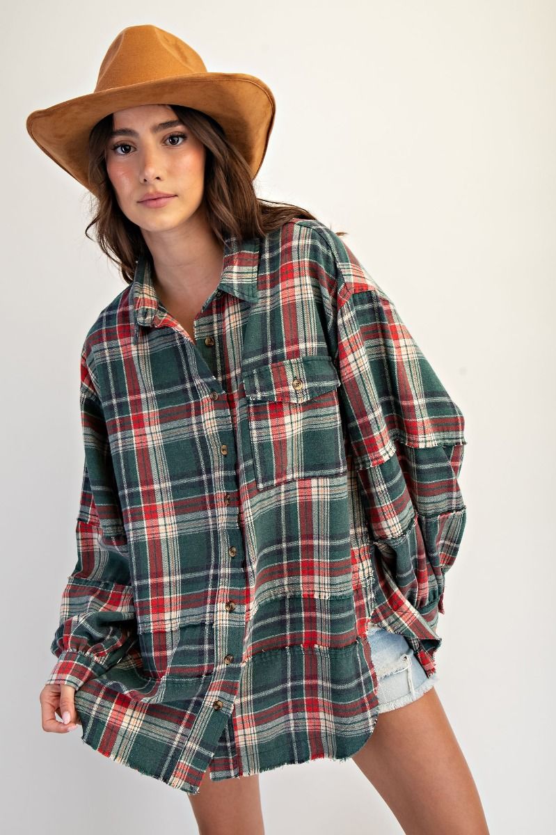 Out in the Woods Oversized Flannel