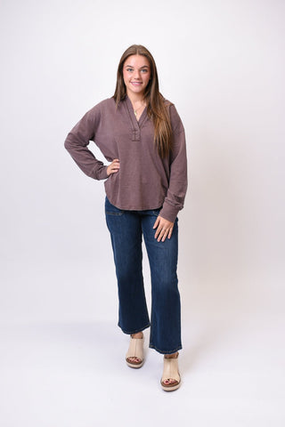 Faded Hour Pullover in Brown - Shop Rust & Ruffles