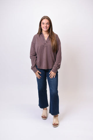 Faded Hour Pullover in Brown - Shop Rust & Ruffles