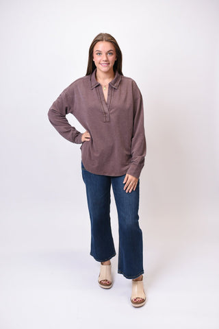 Faded Hour Pullover in Brown - Shop Rust & Ruffles