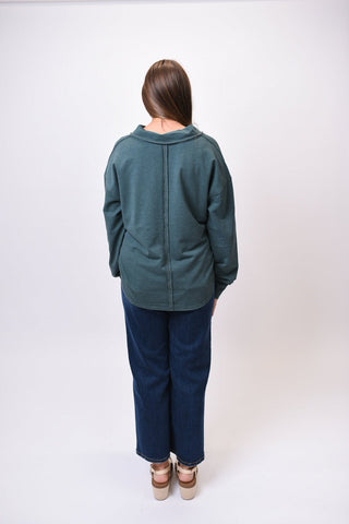 Faded Hour Pullover in Green - Shop Rust & Ruffles