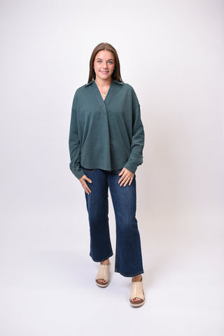 Faded Hour Pullover in Green - Shop Rust & Ruffles