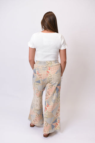 Farmhouse Floral Patchwork Pants - Shop Rust & Ruffles