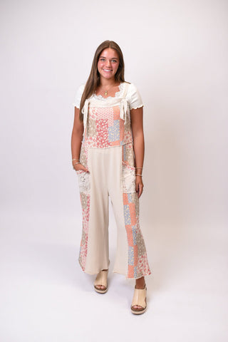 Farmhouse Patchwork Jumpsuit - Shop Rust & Ruffles