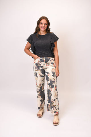 Farmstead Floral Wide Leg Pants - Shop Rust & Ruffles