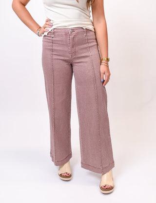 Feminine Intuition Gingham Plaid Pants - Shop Rust & Ruffles
