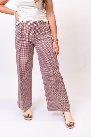 Feminine Intuition Gingham Plaid Pants - Shop Rust & Ruffles
