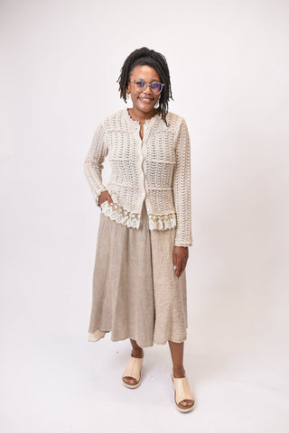 Feminine Touch Cardigan in Natural - Shop Rust & Ruffles