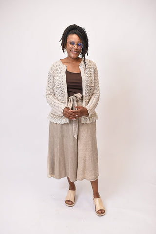 Feminine Touch Cardigan in Natural - Shop Rust & Ruffles